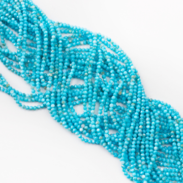 Niebieska masa perłowa kulka fasetowana 3,5mm