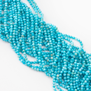 Niebieska masa perłowa kulka fasetowana 4mm