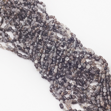 Kryształ górski z rutylem bryłki nieregularne 3x6mm