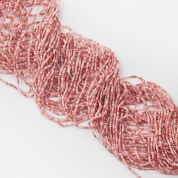 Opal różowy kulka fasetowana 2mm