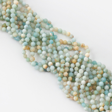 Amazonit kulka fasetowana 6,5mm