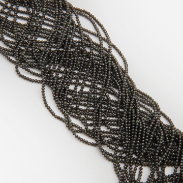 Obsydian oponka fasetowana 2,5x3mm