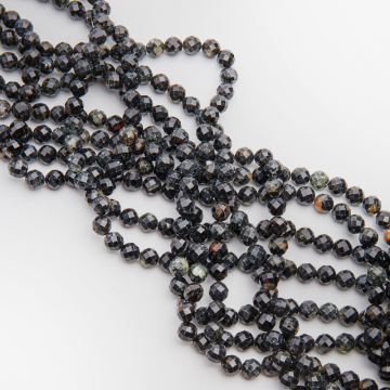 Czarny turmalin kulka fasetowana 7,5mm