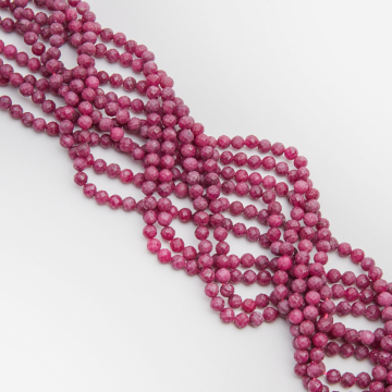 Rubin kulka fasetowana 6mm