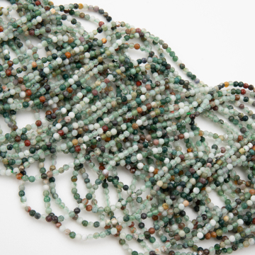 Agat indyjski kulka fasetowana 2mm