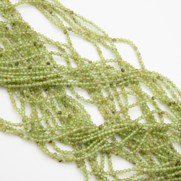 Peridot kulka fasetowana 2mm