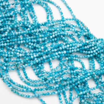 Apatyt błękitny kulka fasetowana 2mm