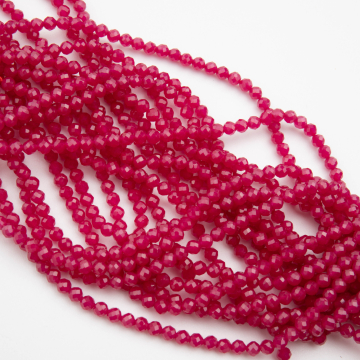 Rubin kulka fasetowana 3mm