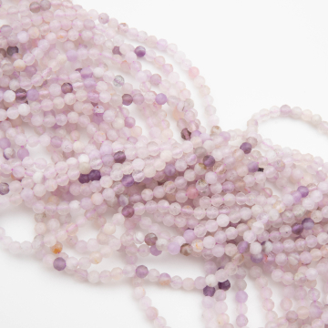 Ametyst lawendowy kulka fasetowana 3mm