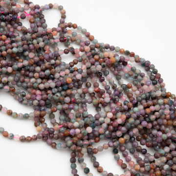 Rubin z szafirem kulka fasetowana 3mm