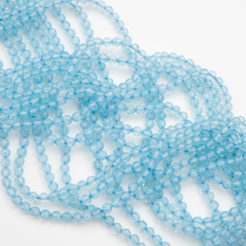 Niebieski topaz kulka fasetowana 3,5mm