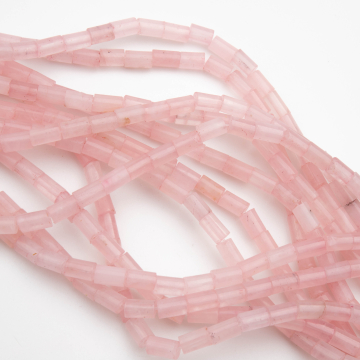 Kryształ górski różowy walec gładki 5x8mm