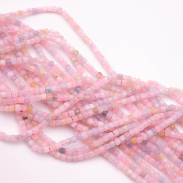 Morganit kostka fasetowana 3mm