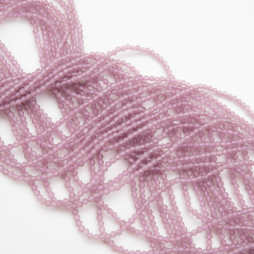 Kocie oko różowe kulka fasetowana 2mm