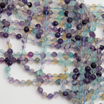 Fluoryt kulka fasetowana 6mm