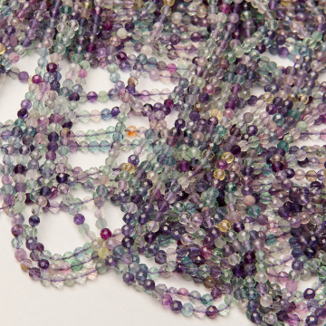 Fluoryt kulka fasetowana 4mm