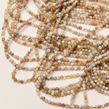 Agat botswana kulka fasetowana 3mm