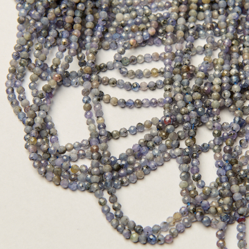 Tanzanit kulka fasetowana 3mm