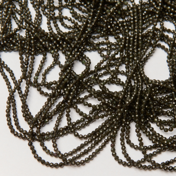 Obsydian kulka fasetowana 3mm