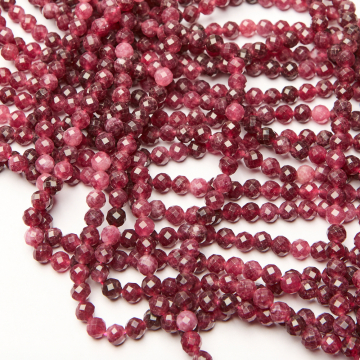 Rubin klarowany kulka fasetowana 6mm