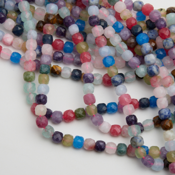 Mix kamieni kostka fasetowana 7mm