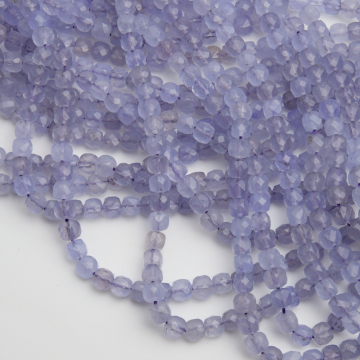 Jadeit fioletowy kostka fasetowana 7mm