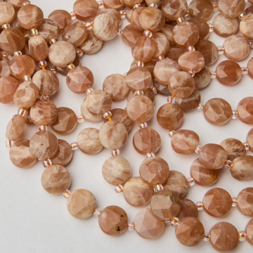 Kamień słoneczny dysk fasetowany 10mm