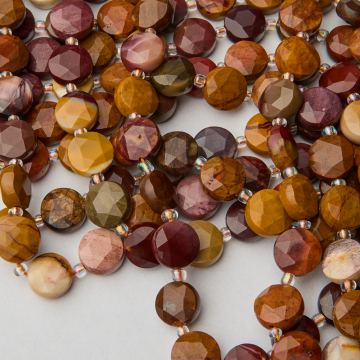 Jaspis mokait dysk fasetowana 10mm