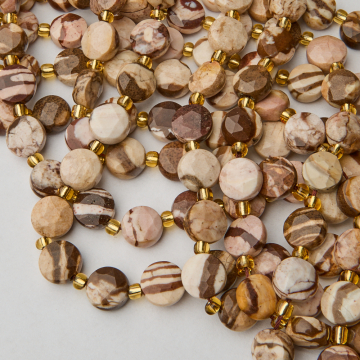 Jaspis krajobrazowy dysk fasetowany 10mm