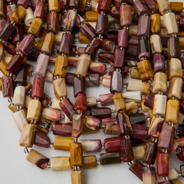 Jaspis mokait słupek ciosany 12x8mm