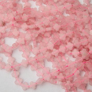 Kryształ górski różowy koniczyna marokańska 8mm