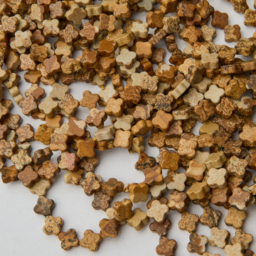 Jaspis krajobrazowy koniczyna marokańska 8mm