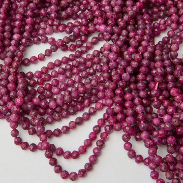 Rubin kulka fasetowana 4.5mm