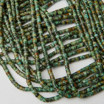 Turkus afrykański krążek gładki 4x2mm