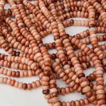 Awenturyn brzoskwiniowy oponka gładka 8x5mm