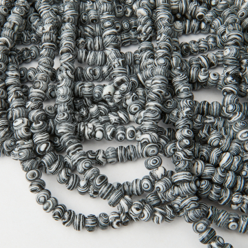 Zebra stone oponka gładka 8x5mm