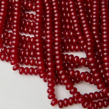 Agat bordowy oponka gładka 8x5mm Agat bordowy oponka gładka 8x5mm