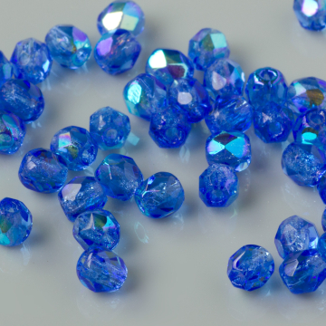 Fire Polish Sapphire AB (X30050) 4mm