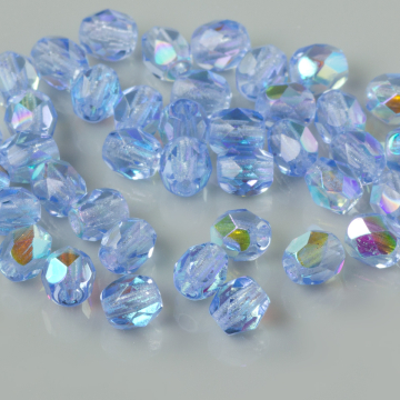 Fire Polish  Med. Sapphire AB (X30020) 4mm