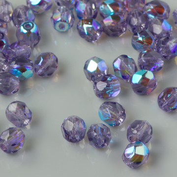 Fire Polish Tanzanite AB (X20510) 4mm