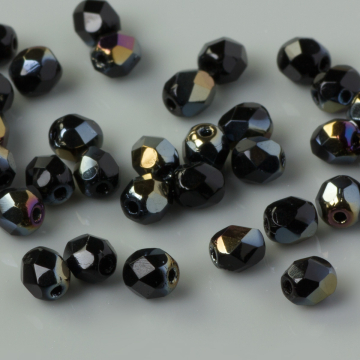 Fire Polish Twilight - Jet (W23980) 4mm