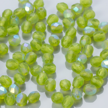 Fire Polish Matte Olivine AB (MX50230) 4mm