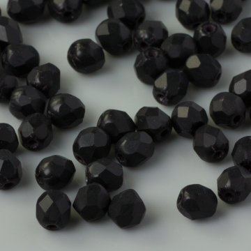 Fire Polish Matte Jet (M23980) 4mm