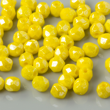 Fire Polish Luster - Opaque Yellow (L83120a) 4mm