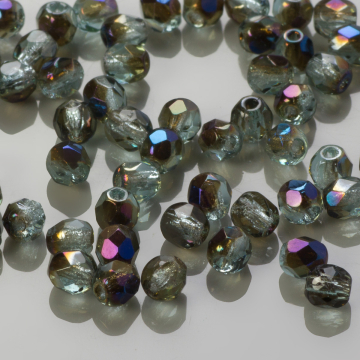 Fire Polish Aquamarine - Blue Iris (BR60010) 4mm