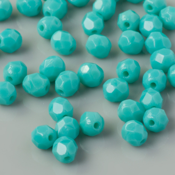 Fire Polish Opaque - Turquoise (63130) 4mm