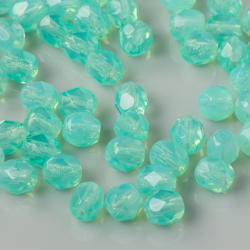 Fire Polish Milky Aqua (61100) 4mm