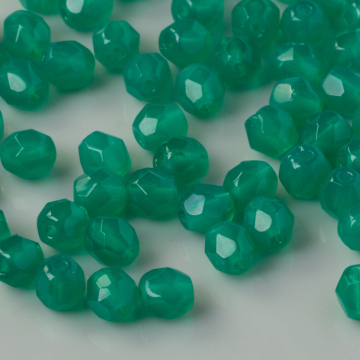 Fire Polish Alabaster Malachite Green (52060) 4mm