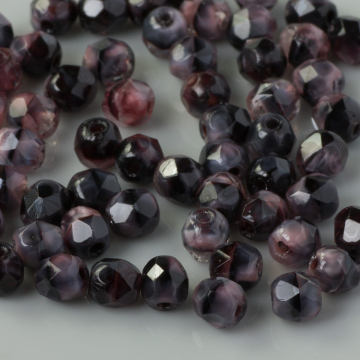 Fire Polish Pink w/Black Stripe (26707) 4mm