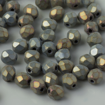 Fire Polish Matte Iris Brown (21115JT) 4mm